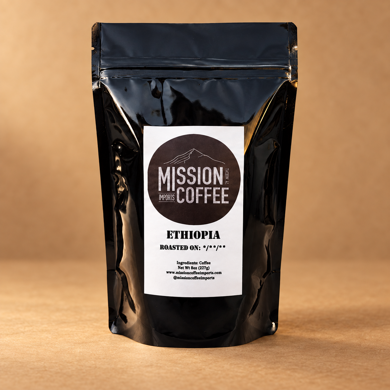 Ethiopia coffee bag from Mission Coffee Imports