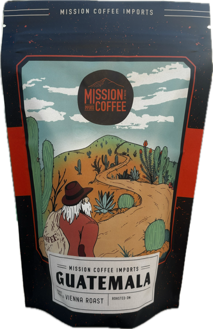 Guatemala coffee bag from Mission Coffee Imports