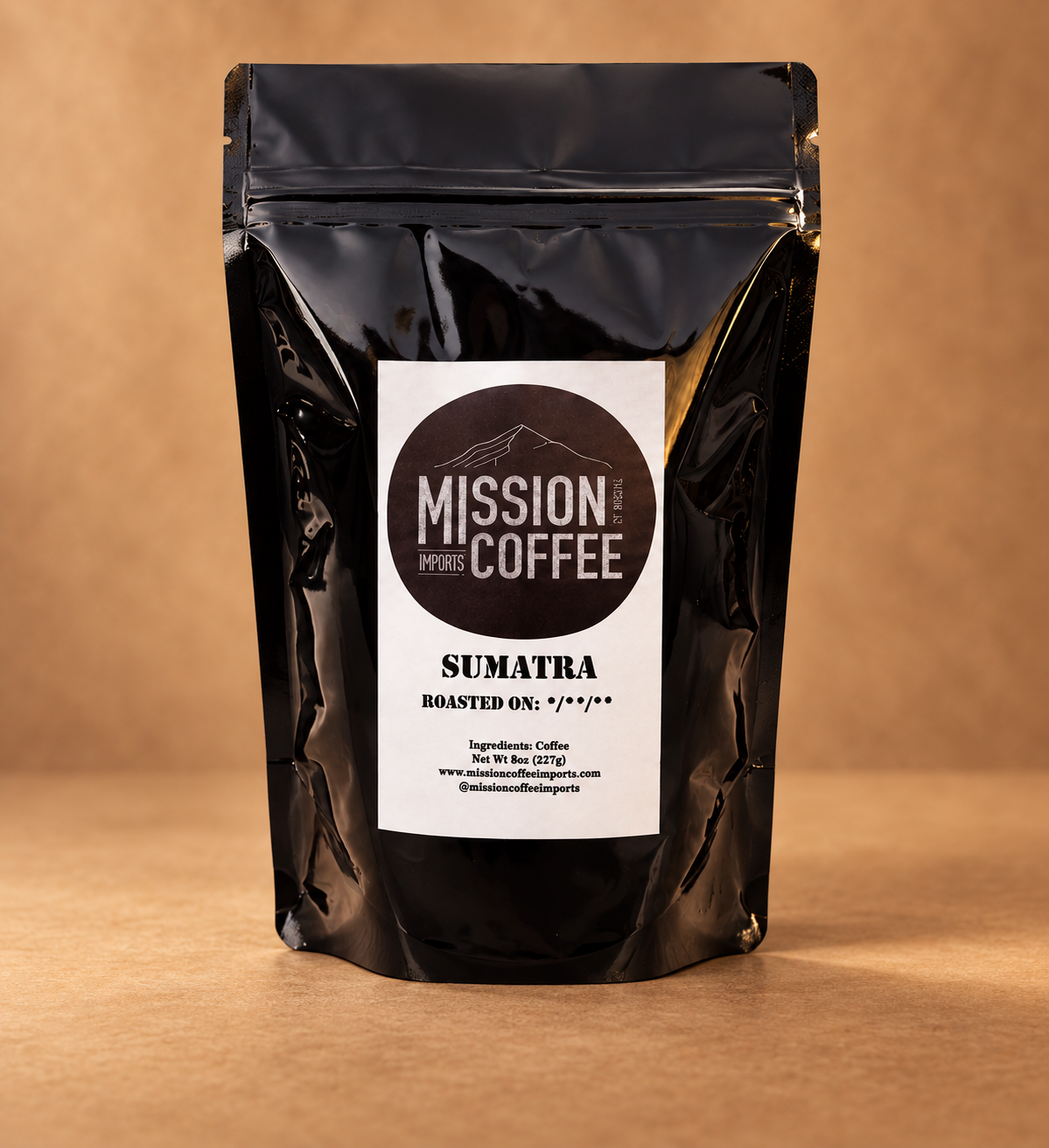 Sumatra coffee bag from Mission Coffee Imports